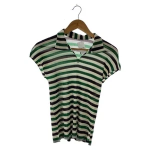Issey Miyake Pleats Please Polo Shirt Multi-Color Polyester Men's Used - Picture 1 of 5