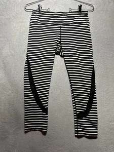 Calvin Klein Damen Small Performance Capri Leggings schwarz weiß gestreift - Bild 1 von 6