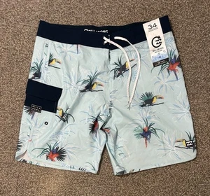 Pantalones Cortos Billabong Recycler Para Hombre Talla 34 Estampado Rendimiento Cordón - Imagen 1 de 8