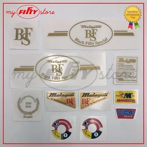 Serie Aufkleber 11 Stücke Malaguti Fifty BSF Black Special 1979 1980 AD12 - Bild 1 von 6