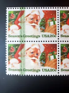 Ink Smear Error 1983 US Stamps Print Error 20 Cents Season Greeting Scott 2064 - Picture 1 of 3