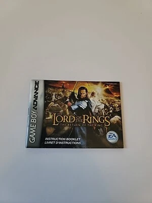 Lord of the Rings Return of the King - Game Boy Advance - Manual Only **NO GAME! - Image 1 of 2