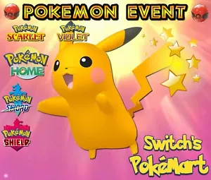 ✨Shiny Pikachu Misterioso Regalo Evento Intacto💚Hogar/Escarlata/Violeta/Espada/Escudo✨ - Imagen 1 de 4