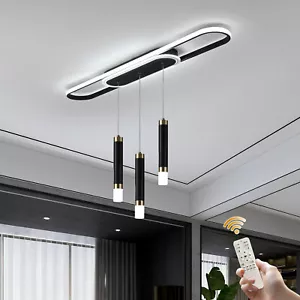 Dimmable Modern LED Ceiling Light Fixture w/ Remote Kitchen Dining Living Room - Picture 1 of 41