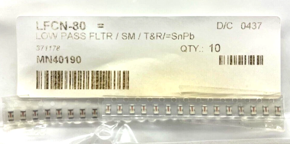 (7 PIECE LOT) LFCN-80, MINI CIRCUITS LTCC LOW PASS FILTER, DC - 80 MH - Image 1 of 1