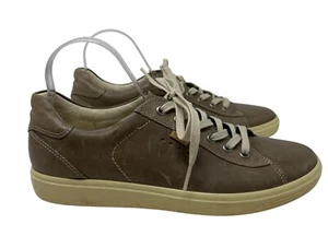 Ecco Brown Leather Lace-Up Casual Sneakers Womens EUR Size 42 US 11/11.5 - Picture 1 of 13