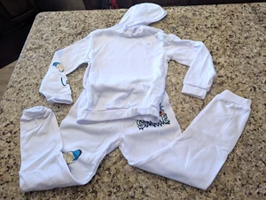 Shein Tween Girl Floral & Letter Graphic Hoodie & Sweatpants White size 11-12Y - Picture 1 of 16