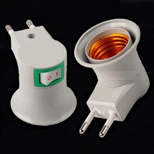 2x E27 Lampenfassung Steckdose Adapter Halter Sockel Fassung Halterung Konverter - Picture 1 of 4