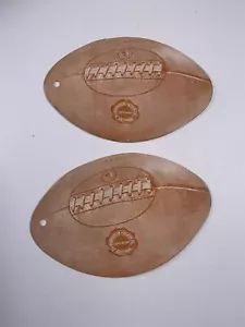 Balones de fútbol de papel publicitario vintage Bernstein Klein Baltimore MD - Imagen 1 de 4
