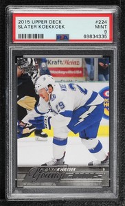 2015-16 Upper Deck Young Guns Slater Koekkoek #224 PSA 9 MINT Rookie RC