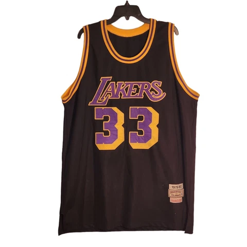 AUTHENTIC 1979-1980 MITCHELL & NESS KAREEM ABDUL-JABBAR #33 LAKERS JERSEY HEAVY Cover