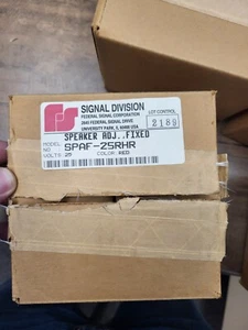 Federal Signal Speaker SPAF-25RHR Red Adjustable Wattage Free Shipping! - Picture 1 of 3