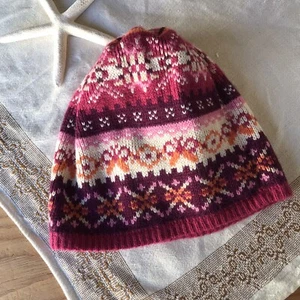 GAP Kids Pink Burgundy White Orange Beanie Size L / XL - Picture 1 of 4