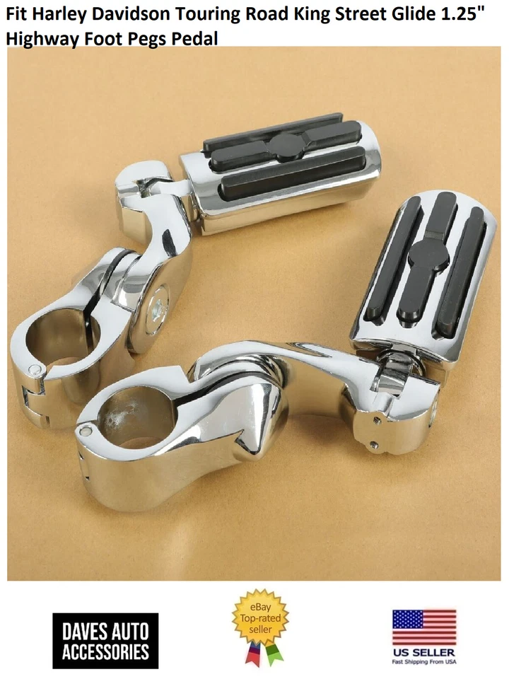 1.25" Highway Foot Peg Pedal For Harley-Davidson Touring Road -High Quality - Изображение 1 из 4