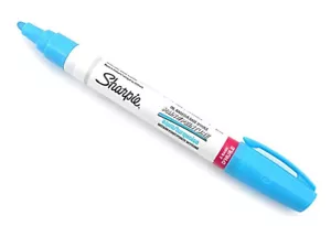 Sharpie Oil Based Paint Marker Pen Medium Tip Aqua / Turquoise (Pink Band) - Picture 1 of 1