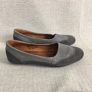 Zapatos Gentle Souls para mujer 9 Belody planos de cuero gris suelas de goma natural - Imagen 1 de 7
