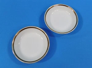 2 Noritake THE CRETE Dessert Fruit Bowls Black Gold Greek Key 5.5" - Picture 1 of 4