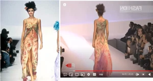 VALENTINO Vintage SS1997 Runway Tulip Print Long Dress S - Collectors - Picture 1 of 11