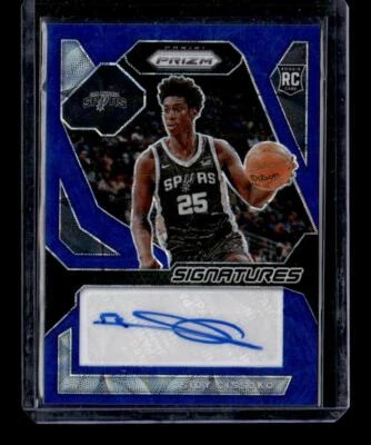 2023-24 Panini Prizm #RSI-CIS Sidy Cissoko Rookie Signatures Prizms Blue #/49 - Image 1 of 2
