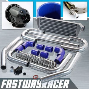 Kit de tuberías intercooler de aluminio FMIC de 2,5"" + válvula de soplado turbo SSQV negra Bov - Imagen 1 de 1