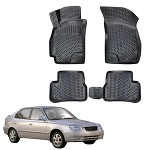 Alfombrillas para Hyundai Accent Admire 2000-2005 | Alfombrilla personalizada negra - Imagen 1 de 7