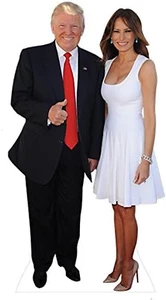 Melania y Donald Trump Presidente Cartón Recortado Standup 74" x40" Imagen NUEVO - Imagen 1 de 12
