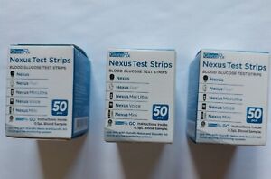 GlucoRx Nexus test strips X 3 boxes of 50