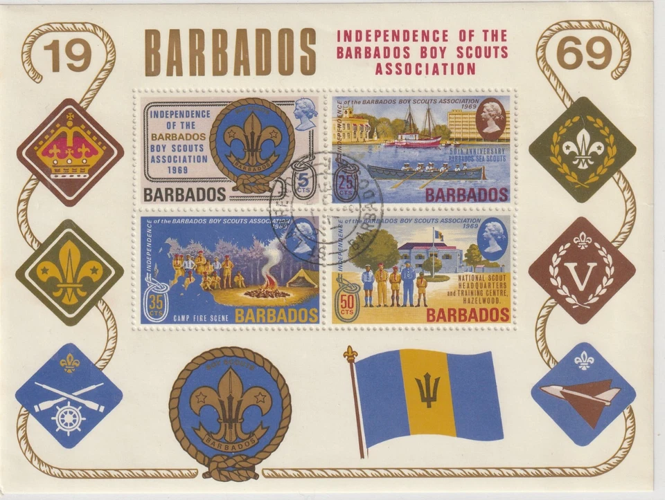 Barbados 1969 Souvenir Sheet Boy Scouts #326a - Image 1 of 1