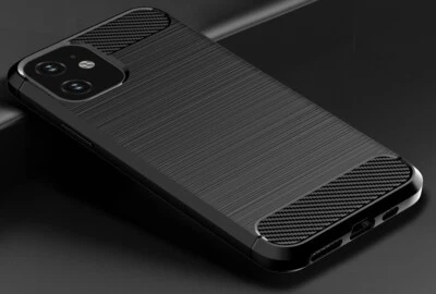 iPhone 11/12/13/14/15/16 Mini Plus Pro Max Case Cover Fibercarb TPU Soft Bumper - Image 1 of 4