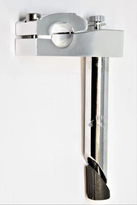 CHROME BMX TWO BOLT HANDLEBAR STEM ALLOY TOP 21.1  KIDS BIKE 22.2mm H/BAR CLAMP - Image 1 of 2