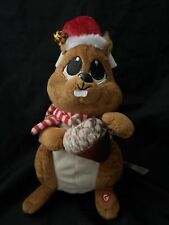 Gemmy Squirrel Chipmunk Singing Animated Plush "Gettin Nuttin for Christmas" LN
