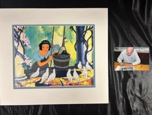Walt Disney Snow White well sericel signed Nine Old Men Davis Thomas Johnston - Picture 1 of 6