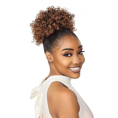 Sensationnel Synthetic Instant Pony Ponytail - COIL PUFF (1 Jet 1 Black  Foto 1 de 4