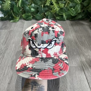 No Fear X Streetwear New Era No Fear Cap Camo Vintage Y2K Fitted Hat Size 7 1/2 - Picture 1 of 7