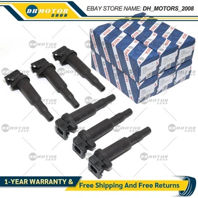 6x ignition coil 0221504470 For Bosch BMW 335 525 528 530 535 325i 328i X3 X5 X6 - Image 1 of 4