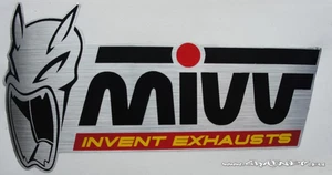 MIVV EXHAUST SILENCER LOGO Alu BADGE STICKER HIGH TEMP RESISTANT RACING BIKE - Zdjęcie 1 z 1