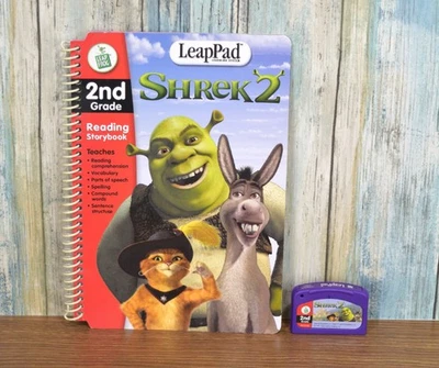 LeapPad Shrek 2 Educational Reading Story Book & Cartridge Tested - Image 1 of 4