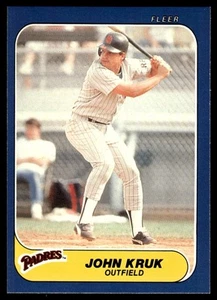 1986 Fleer Update John Kruk San Diego Padres #U-61 - Picture 1 of 2