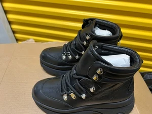 Botas gruesas Steve Madden para mujer talla 7,5 cuero negras Husky Combat ¡HUSK01S! - Imagen 1 de 12