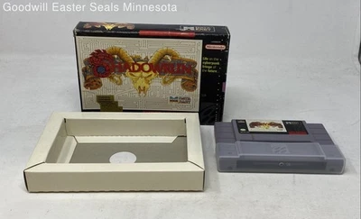 Shadowrun 带盒子和托盘适用于任天堂 SNES 测试 — 第 1/4 张图片