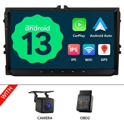 Car Stereo Radio For VW Passat Wireless CarPlay Android Auto WIFI GPS Head Unit - Image 1 of 4