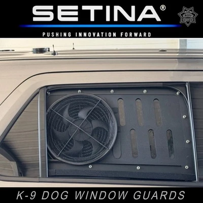 Protectores de ventana Setina con ventilador K-9 Ford Police Interceptor utilitario 2013-2019 Foto 1 de 4