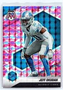 Jeff Okudah 2021 Panini Mosaic #77 Prizm Camo Pink - Picture 1 of 2