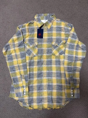 45转/分西部内尔衬衫未使用绿色灰色纽扣细节 — 第 1/4 张图片