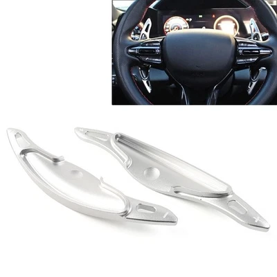 Interior Steering Wheel Paddle Shifter Extend Accessories For Hyundai i30 Silver - Image 1 of 4