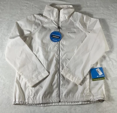 NUEVO CON ETIQUETAS Columbia Switchback II Chaqueta Blanca con Cremallera Para Mujer’s 1X Omni-Shield Embalable Foto 1 de 4