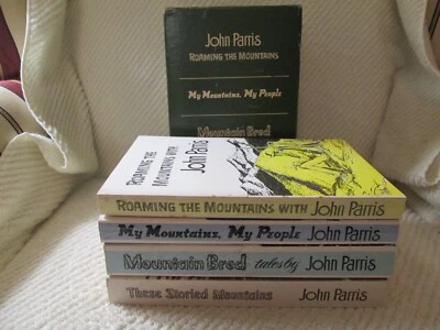 Box Set of Signed John Parris Roaming the Mountains, Mountain Bred (4 Signed PB) Foto 1 de 4