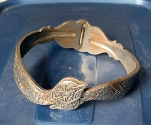 SCHÖNES ANTIKES RÖMISCHES BRONZE ARMBAND MIT SCHLANGENKOPFKLEMMEN 200-400 N. Chr. - Bild 1 von 6