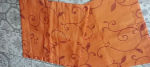 2x Kissenhülle Kissenbezüge Sofakissen orange Blüten Polyester 40x40cm - Bild 1 von 7