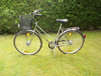 28er Kynast Fahrrad Edelstahlrahmen 7 Gang Shimano Nabenschaltung silber unisex - Bild 1 von 4